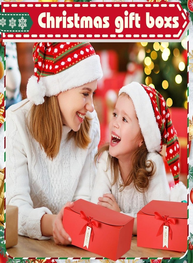 Maxcheck 36 Set Red Boxes for Bridesmaid Proposal Red Gift Boxes with Lids 10 x 8 x 4 Inch with Ribbon Thank You Tag and Pin for Wedding Favors Valentine's Day Birthday Party Packaging Present - Image 4